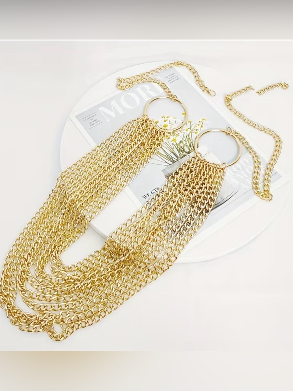 Gold Multi-Strand Chain Waist Belt - Picture 6 of 7